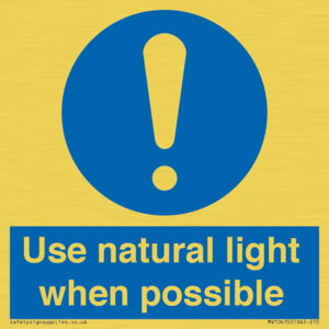 Use natural light when possible